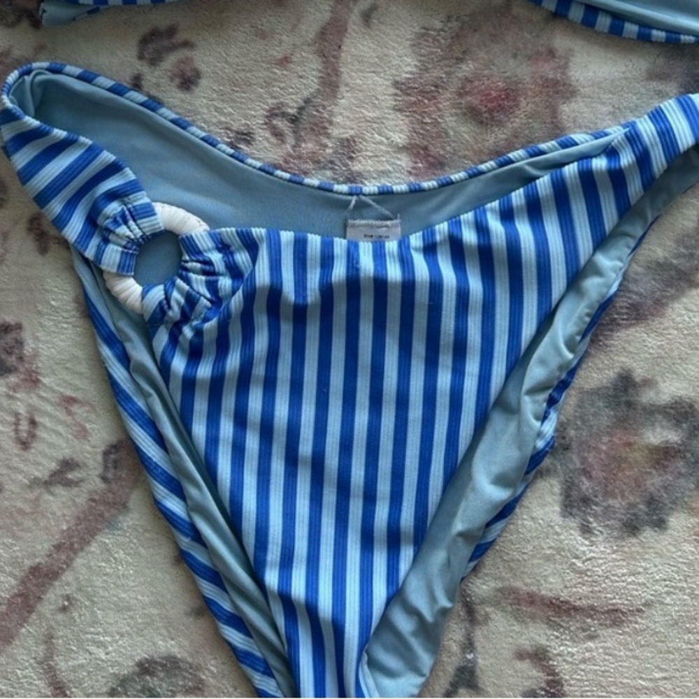 Dippin' Daisy's Blue Striped Bikini Bottom